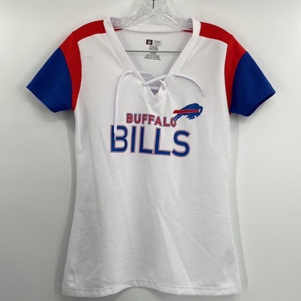 BUFFALO BILLS NFL Top Lace Up Front Women's Small